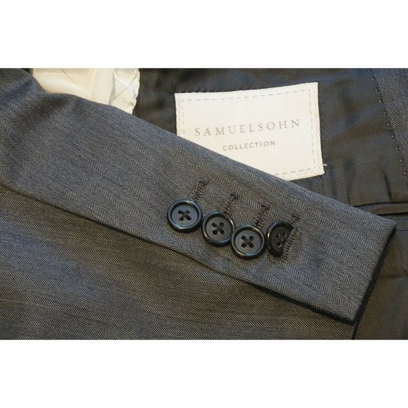 Samuelsohn Cordoba Gray Herringbone S130s jacket